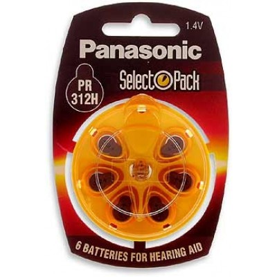 Pilas botón audífono PANASONIC  (pack de 6 Uds)